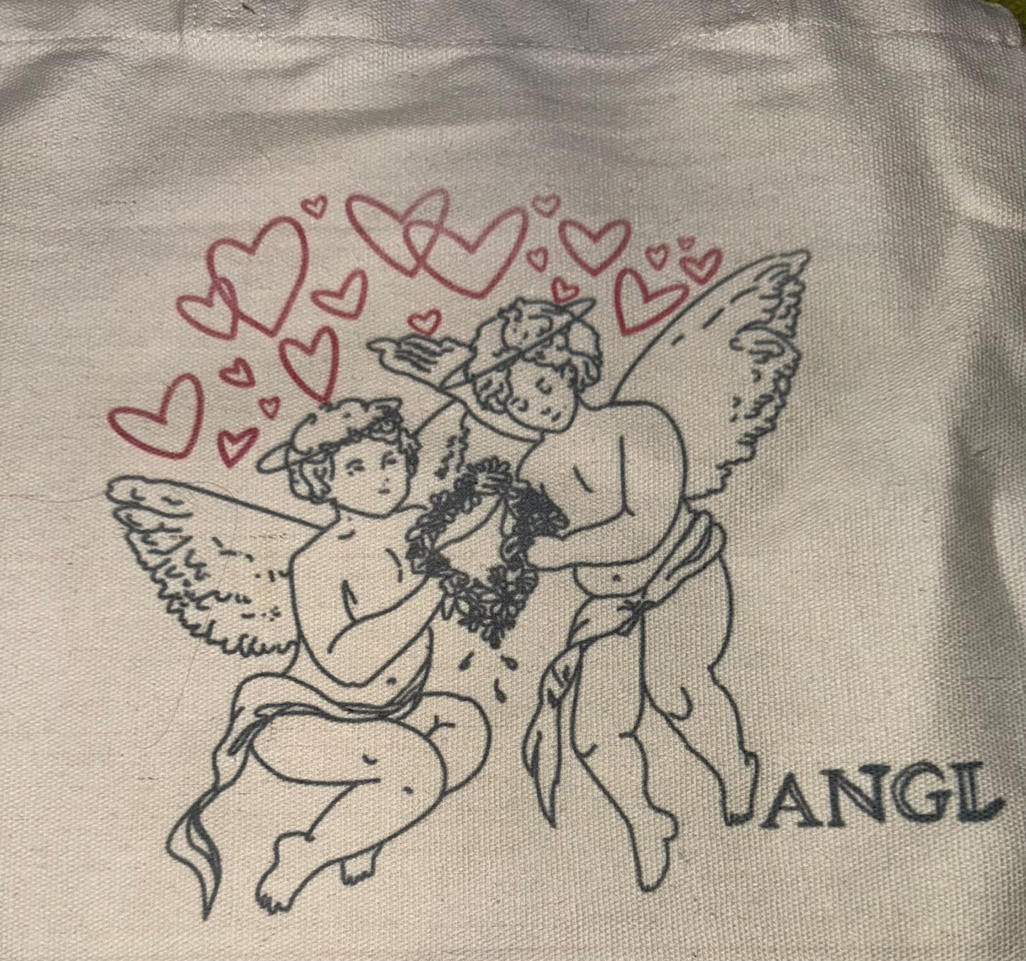 Baby Angel Tote Bag (Hearts)